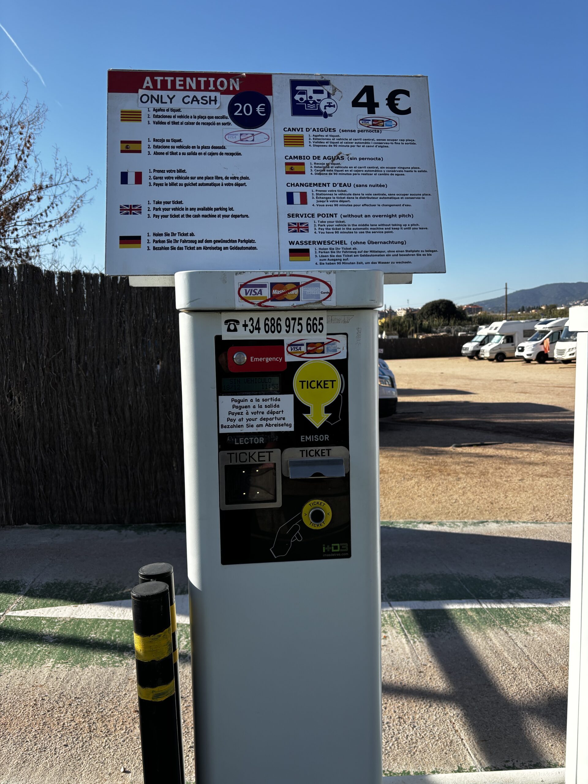 Stellplatz Cabrera de Mar